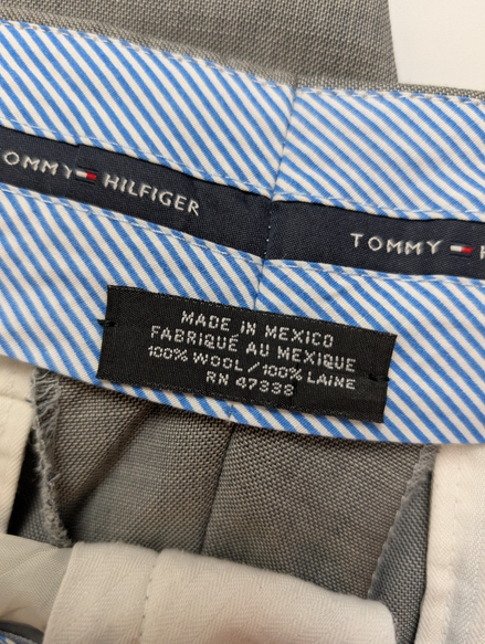 Pantalon de Costume TOMMY HILFIGER Gris 👔 Taille W32 (L27 réelle) 👔 Excellent