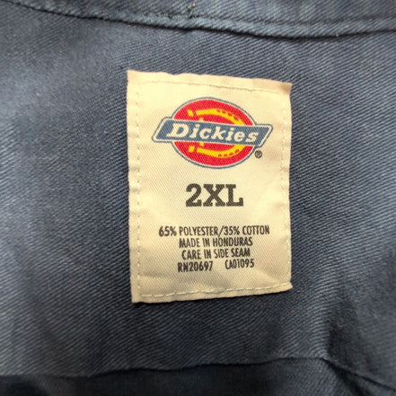 Chemise Dickies bleu marine uni manches courtes taille XXL  2 poches Homme