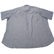 Chemise Wrangler cowboy western bleu uni manches courtes taille XXL 2 poches
