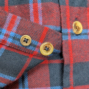 🌲 CHEMISE FLANELLE PERFORMANCE CHAPS L (G) CARREAUX ROUGE BLEU LOGO BRODÉ
