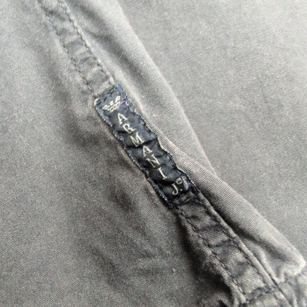 Chemise Armani Jeans bleu marine vintage à deux poches boutons métal taille M