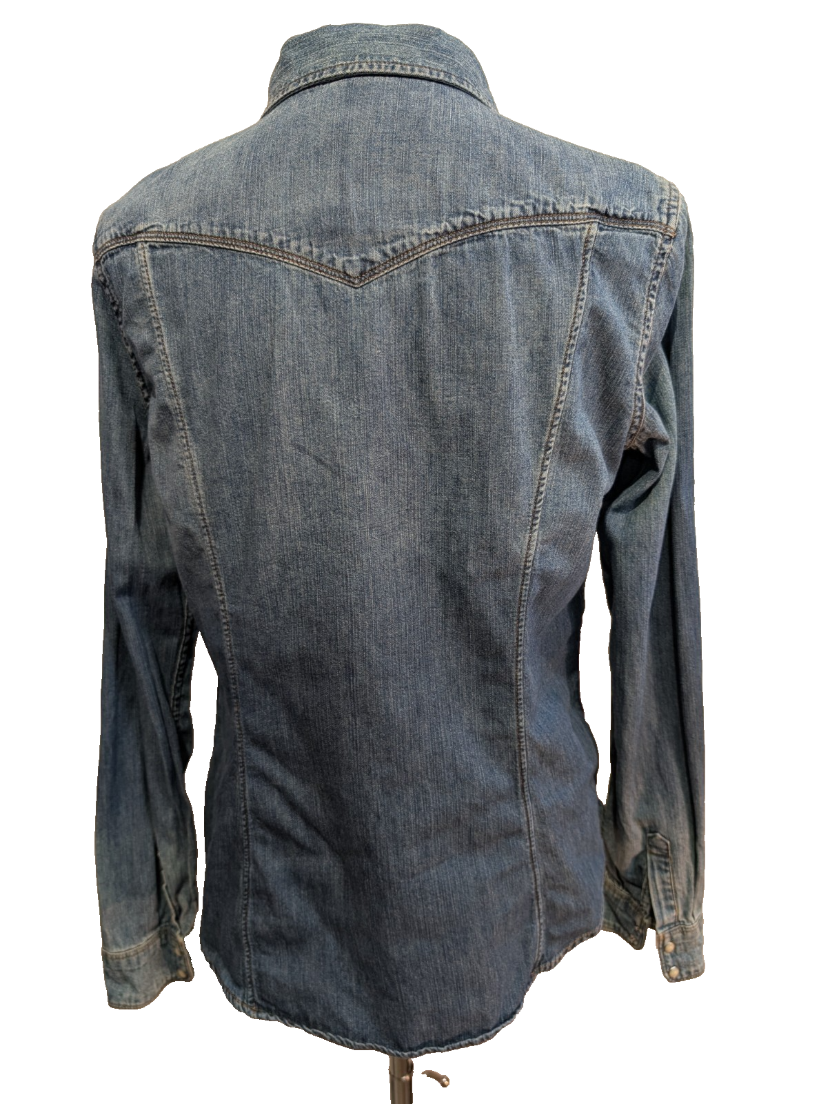 Chemise LEVI'S Femme Western Jean Denim Bleu Manches Longues - Taille L