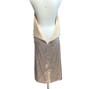 Robe Soirée Finding Friday T44 Argent Pailletée Dos Nu Neuve Étiquette