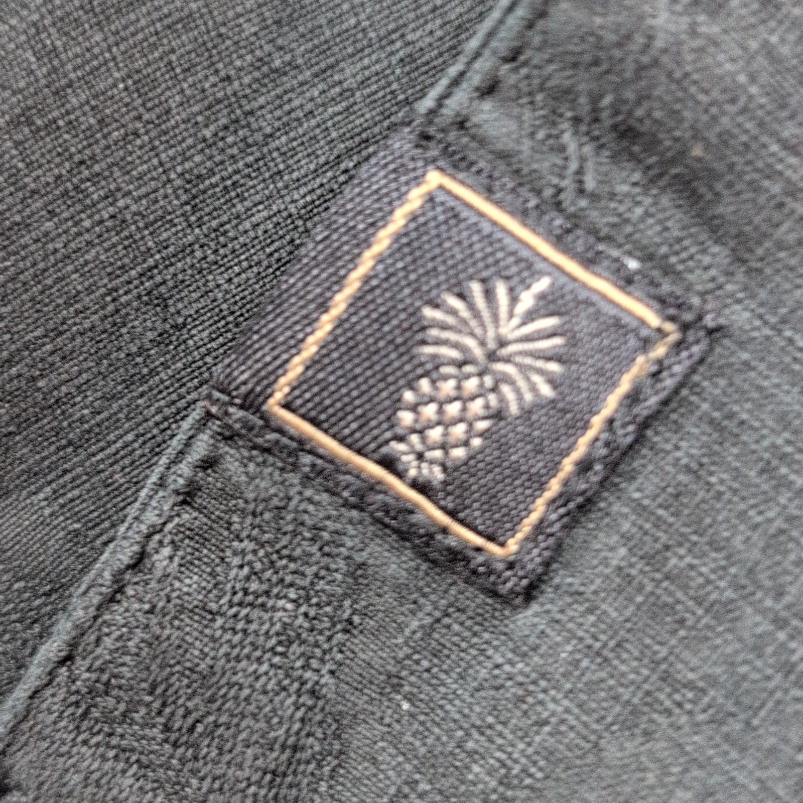 Chemise hawaïenne Tommy Bahama Original Fit LG noire 100% soie gaufrée