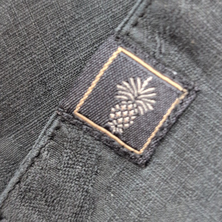 Chemise hawaïenne Tommy Bahama Original Fit LG noire 100% soie gaufrée