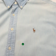 Chemise Polo Ralph Lauren M Vintage Jean Bleu Logo Marron Manches Courtes