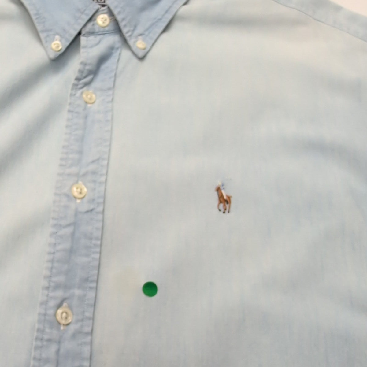 Chemise Polo Ralph Lauren M Vintage Jean Bleu Logo Marron Manches Courtes