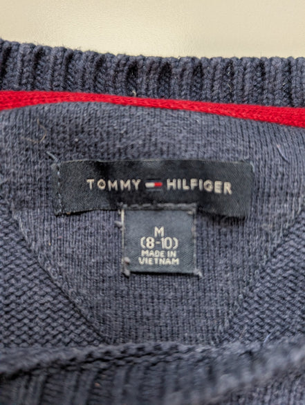Pull Tommy Hilfiger vintage bleu marine garçon taille M (8-10 ans)