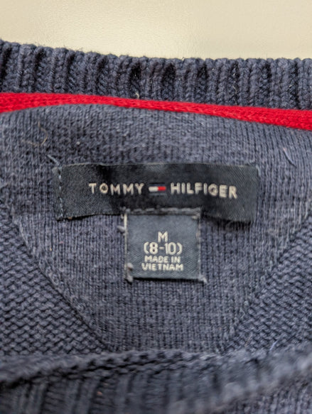 Pull Tommy Hilfiger vintage bleu marine garçon taille M (8-10 ans)