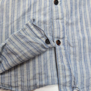 Chemise Patagonia XL bleue à rayures coton organique manches courtes