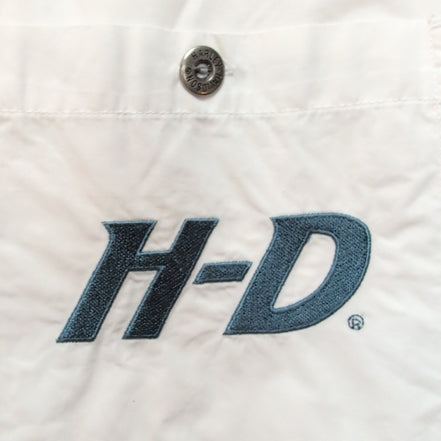 Chemise Harley-Davidson XL Blanche Brodée 100% Coton Boutons Métal HD