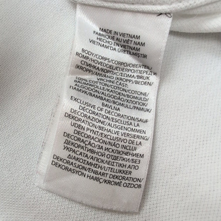 Chemise Ralph Lauren Taille S Blanc Uni Coton Piqué QR Code Logo Marron