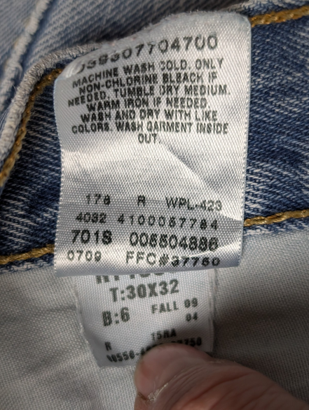 Jean Levi's 550 Relaxed Fit Homme W30 L32 Bleu Clair Vintage Original Denim