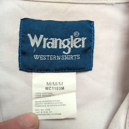 Chemise Wrangler Western M Aigle Drapeau USA Étoiles Coton Rare manches longues