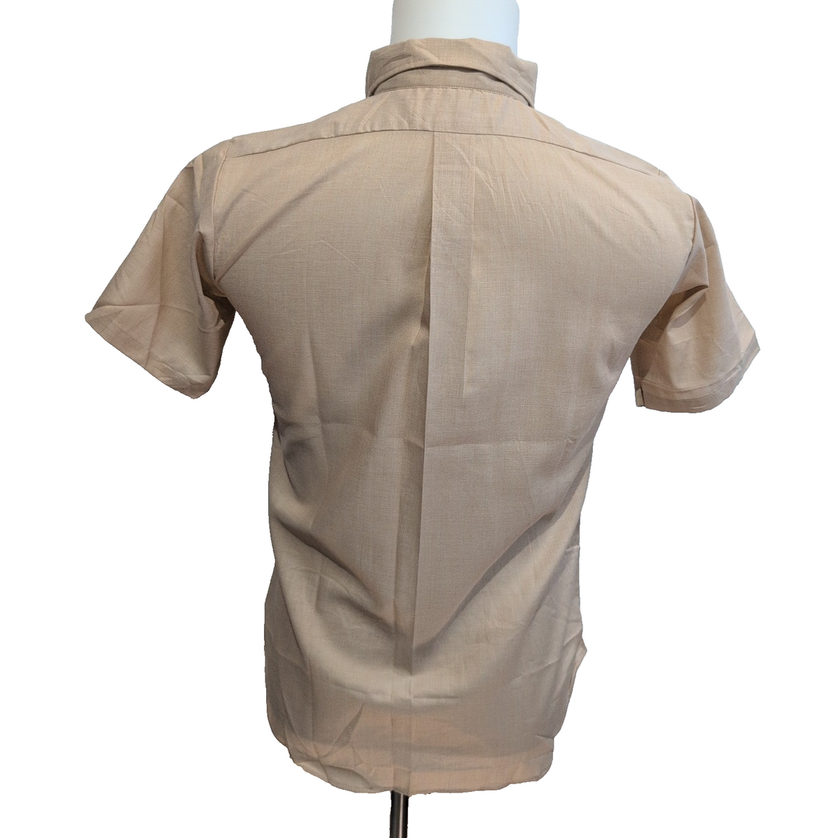 Chemise Shitton East neuve S beige manches courtes col boutonné USA