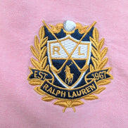 Chemise Ralph Lauren Sport Femme 14 Rose Oxford Logo Doré Cintrée