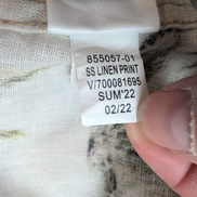 Chemise Hawaïenne Manches Courtes Banana Republic Lin Palmier XL