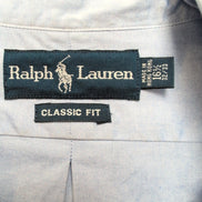 Chemise Ralph Lauren Classic Fit L XL Bleu Clair Coton Made in Hong Kong