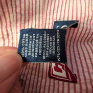 Chemise CHAPS à rayures rouge manches courtes taille XL #110e