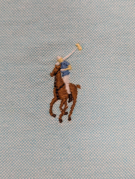 Chemise Ralph Lauren Manches Longues Custom Fit Turquoise Taille L