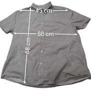 Chemise manches courtes Guess grise à motifs taille M Homme