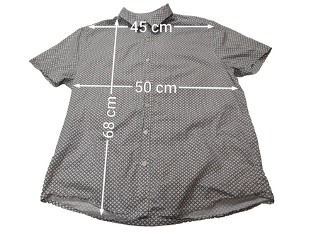 Chemise manches courtes Guess grise à motifs taille M Homme