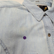 Chemise Harley Davidson Femme L Jean Bleu MC 2 Poches Coton manches courtes