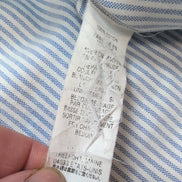 Chemise L.L. Bean Bleu à Rayures Wrinkle Resistant 1 Poche - Taille L