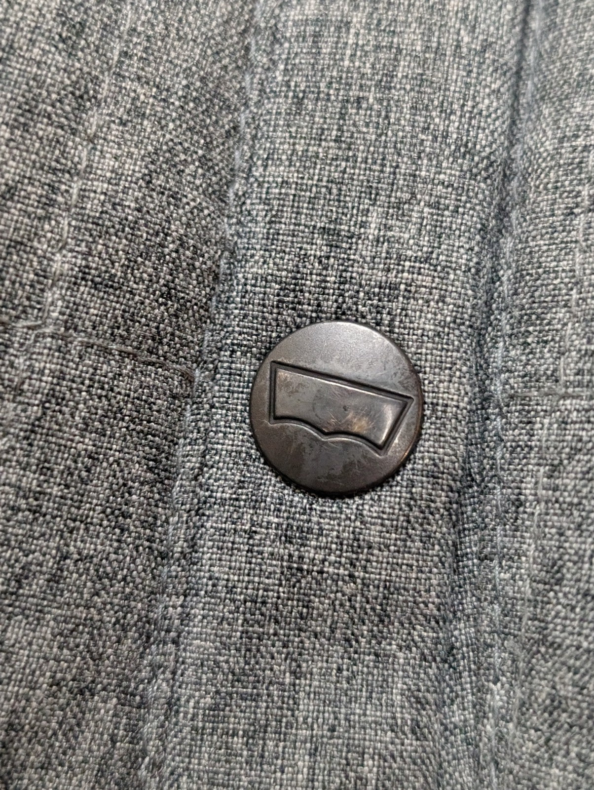 Veste Levi's Grise Matelassée Capuche Noire Homme Taille L