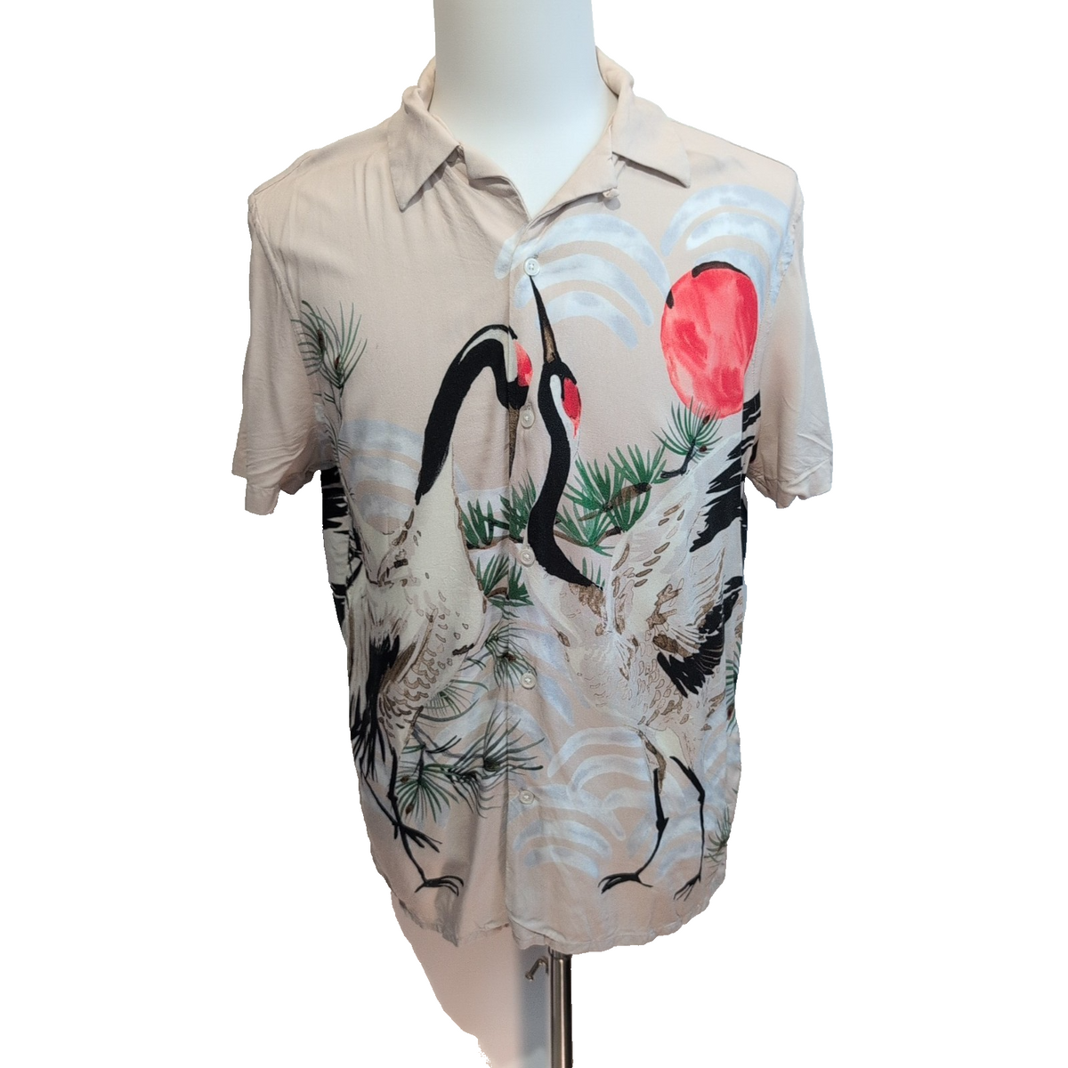 Chemise Hawaïenne Manches Courtes Express Rayonne Coucher Soleil M