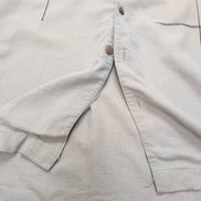 Chemise hawaïenne IZOD M crème motif géométrique 100% soie manches courtes