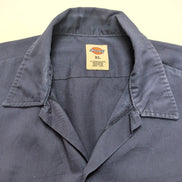 Chemise Dickies XL Bleu Marine Workwear Manches Courtes 2 Poches Logo