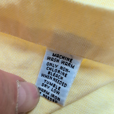 Chemise Ralph Lauren Classic Fit XL XXL Hong Kong Jaune manches courtes