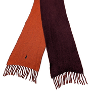 Écharpe Polo Ralph Lauren Réversible Laine d'agneau Bordeaux Orange Made Italy