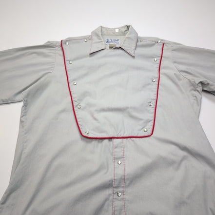 Chemise Rockmount USA L Western Ranch Wear Vintage Rare Denver Gris