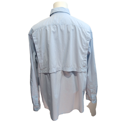 Chemise Carhartt Force Relaxed Fit XL Bleu uni 5 Poches Ventilée manches rétract