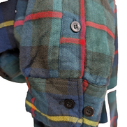 Coleman Outdoors Surchemise Matelassée Flanelle T.M Veste Carreau Vert Bleu |244