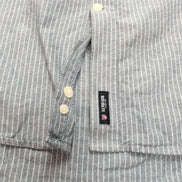 Chemise U.S. Polo Assn XL Grise Rayures Blanches Coton Logo Manches Longues