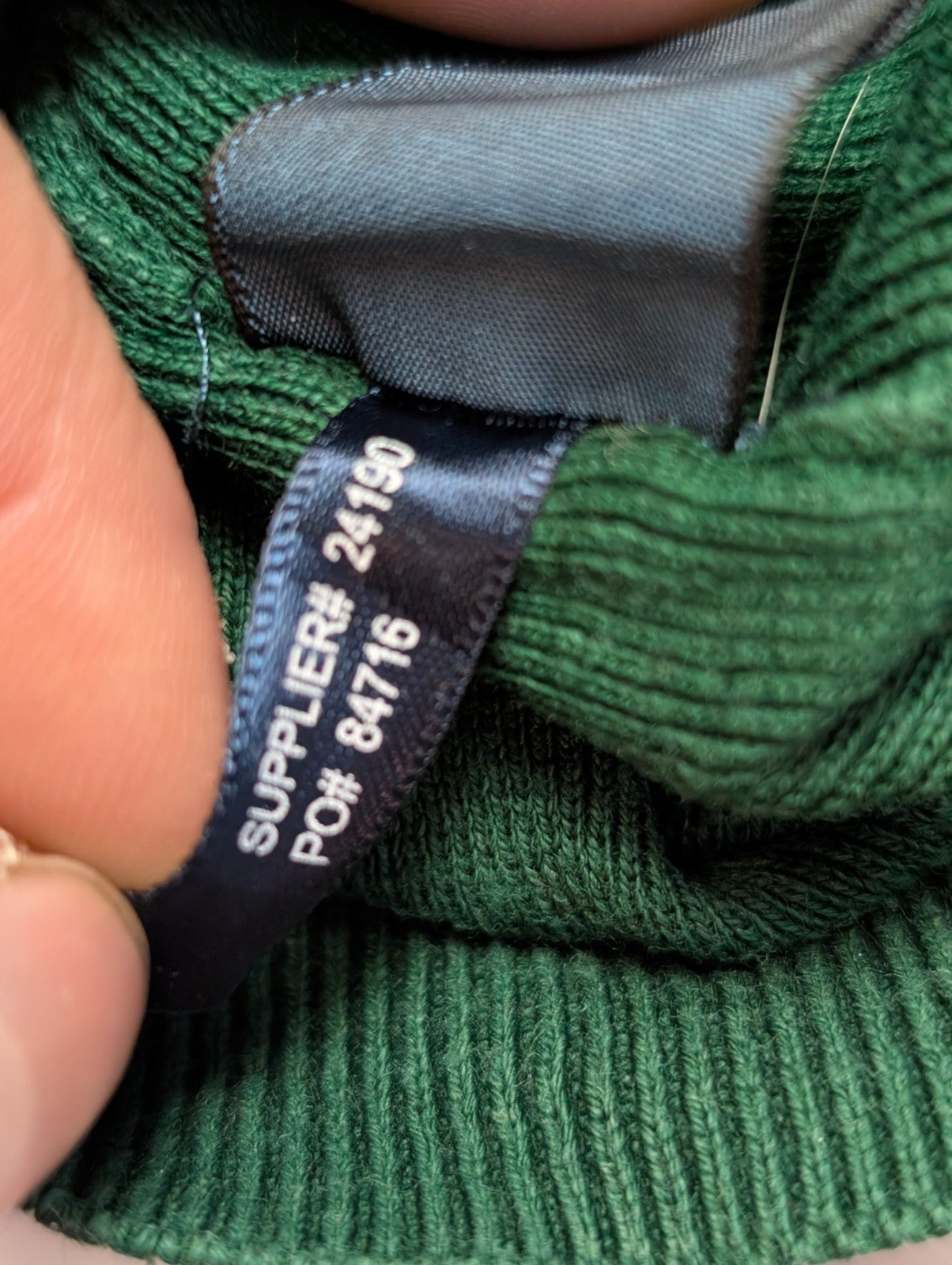 Pull Fin Polo Ralph Lauren Vert Col V Taille XL 100% Coton Pima | 542WSR