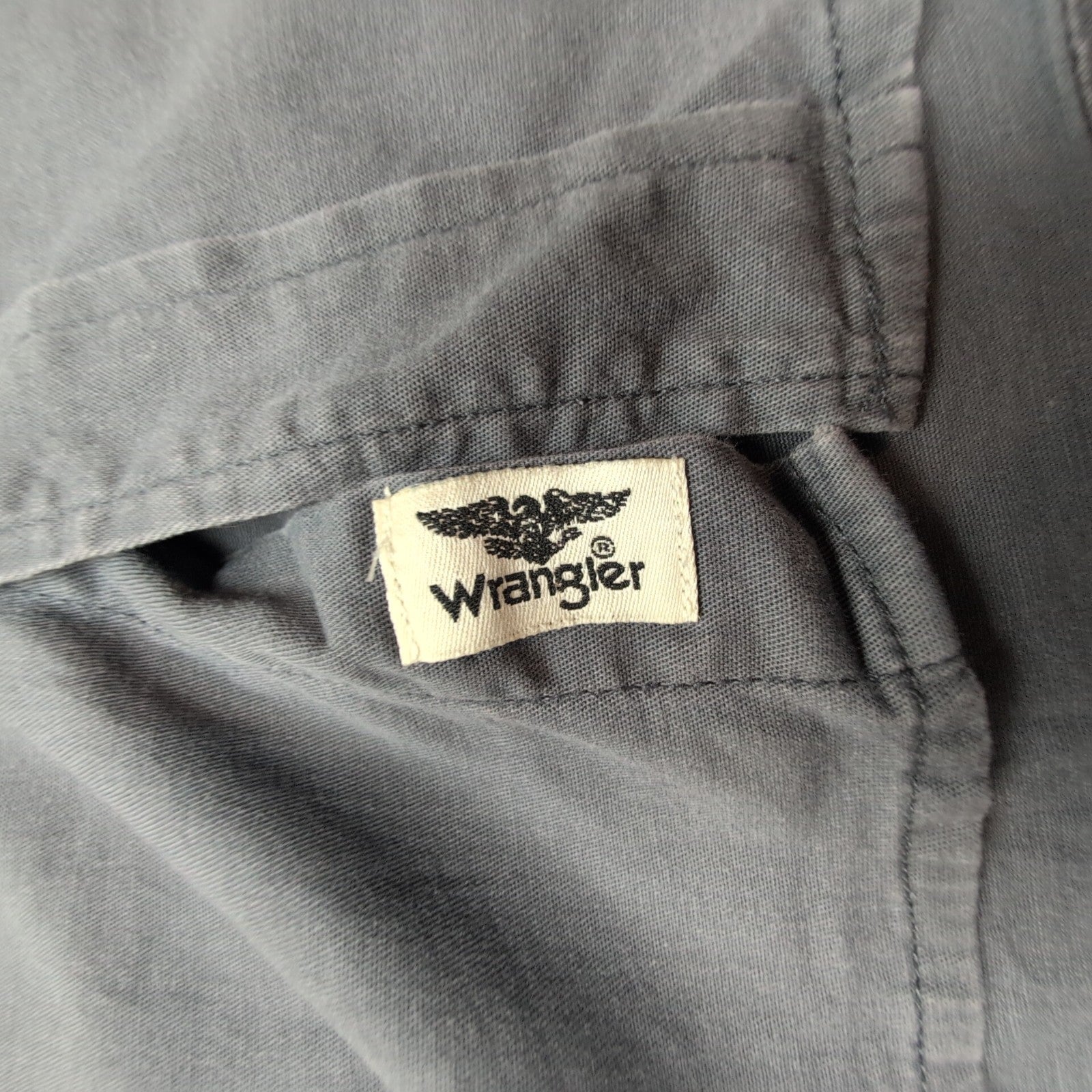 Chemise Wrangler Manches Courtes Grise à Poches Stretch FLEX Taille S