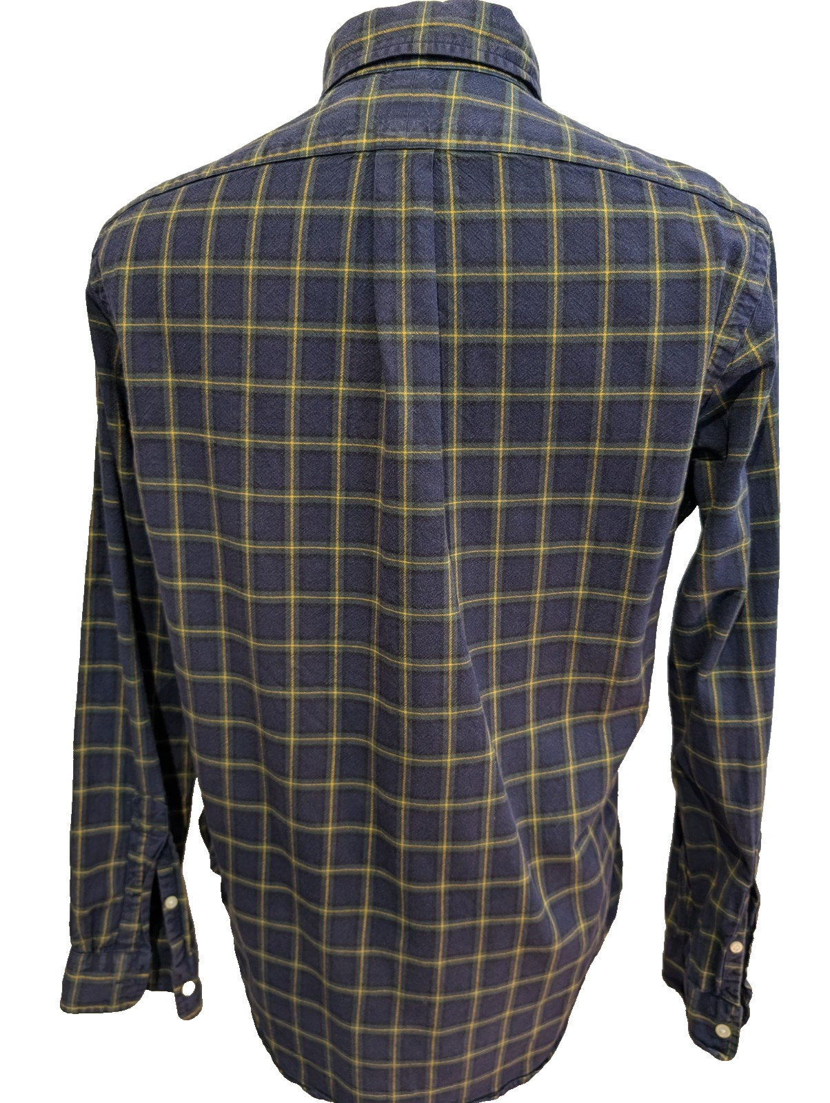 Chemise RALPH LAUREN Carreaux Bleu Marine et Jaune - Taille M