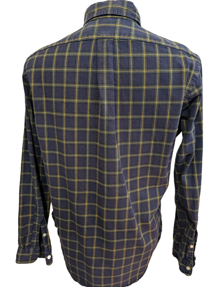 Chemise RALPH LAUREN Carreaux Bleu Marine et Jaune - Taille M