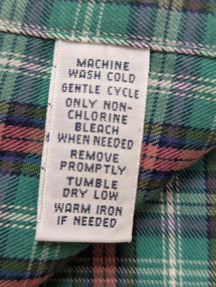 CHEMISE Ralph Lauren homme L Classic Flannel VERT ROUGE 🌲