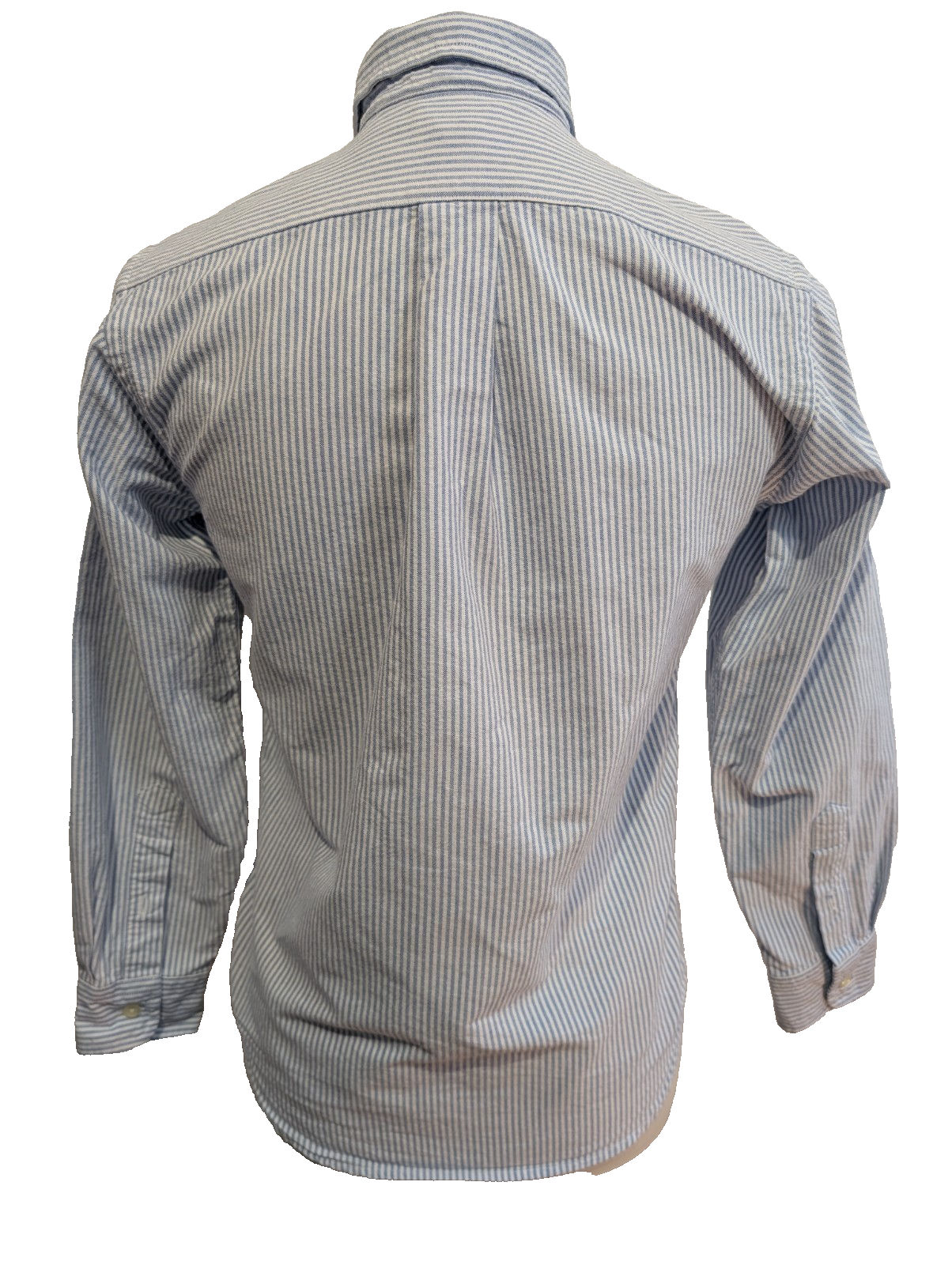 Chemise Ralph Lauren Femme Taille 10 Bleu Rayures Manches Longues Coton XXS XS