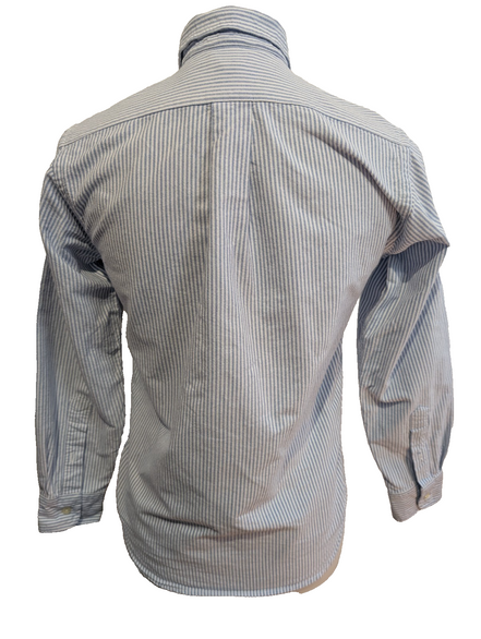 Chemise Ralph Lauren Femme Taille 10 Bleu Rayures Manches Longues Coton XXS XS