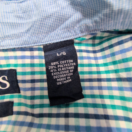 Chemise CHAPS verte et bleue à carreaux taille L #59e