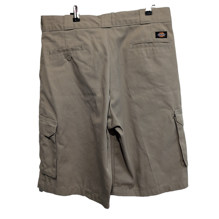 Short Dickies Cargo Crème Homme W34 Loose Fit Multi Poches Excellent État