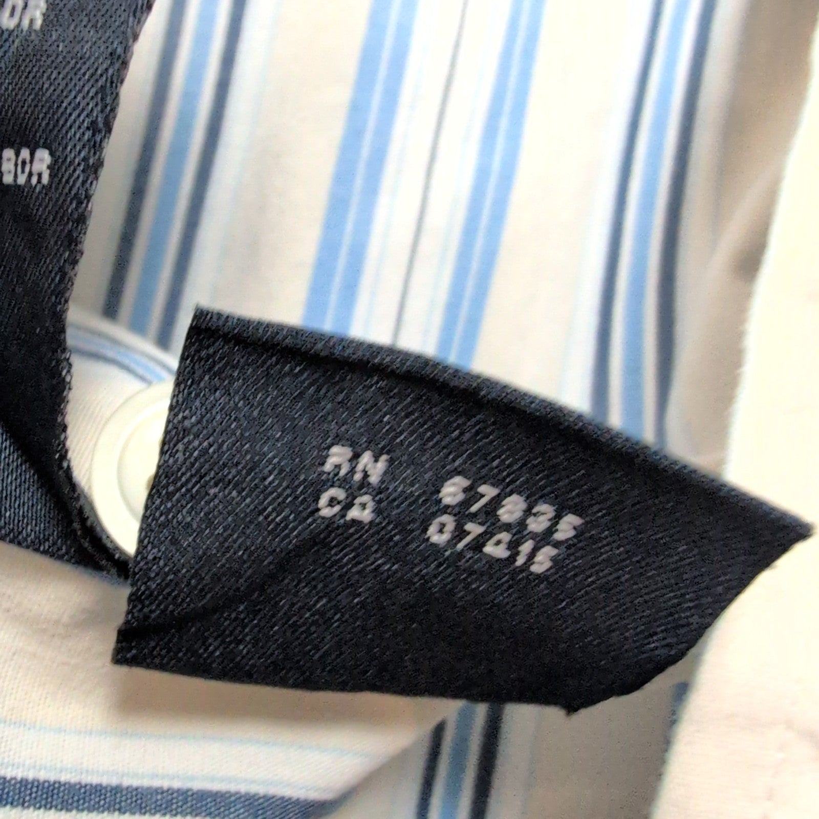 Chemise Nautica Manches Courtes Rayures Bleu et Blanc Taille M 100% Coton