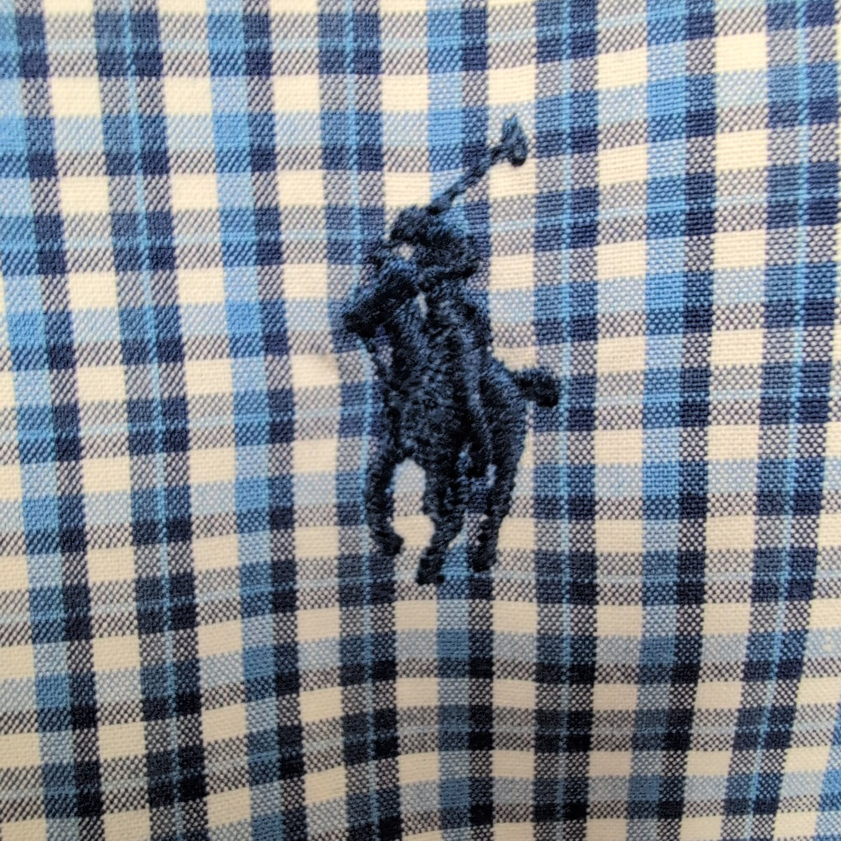Chemise Ralph Lauren XL Classic Fit Bleue Carreaux Coton Made in Hong Kong