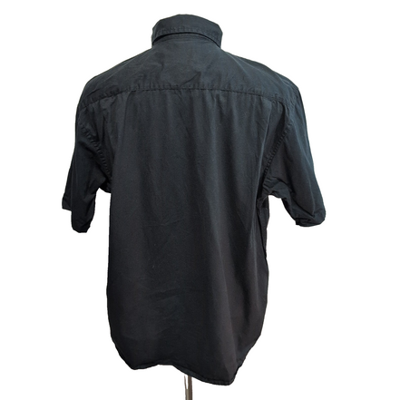 Chemise Wrangler Manche Courte Noire Unie Taille L Deux Poches